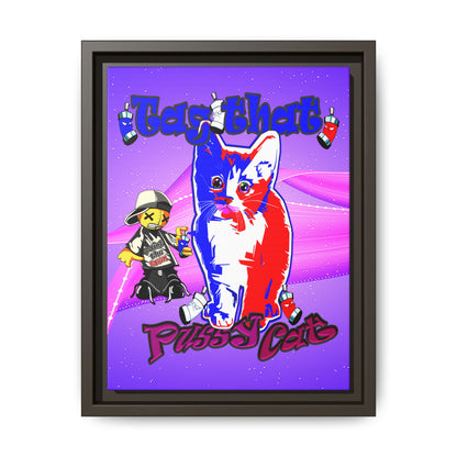 tag that - framed canvas art (purple-pink wave)