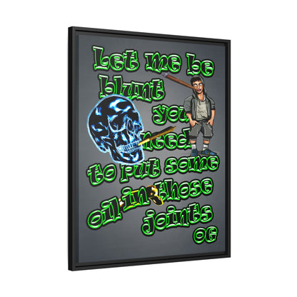 og - framed canvas art (grey-light grey)