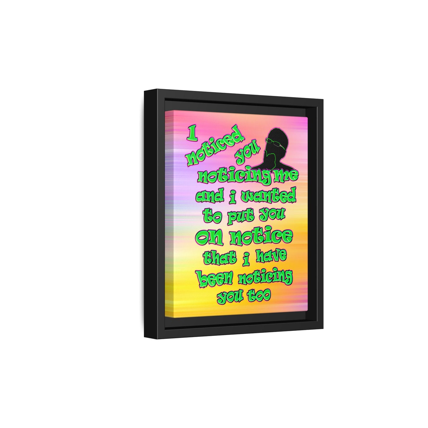 noticed you noticing - framed canvas art (color blur)