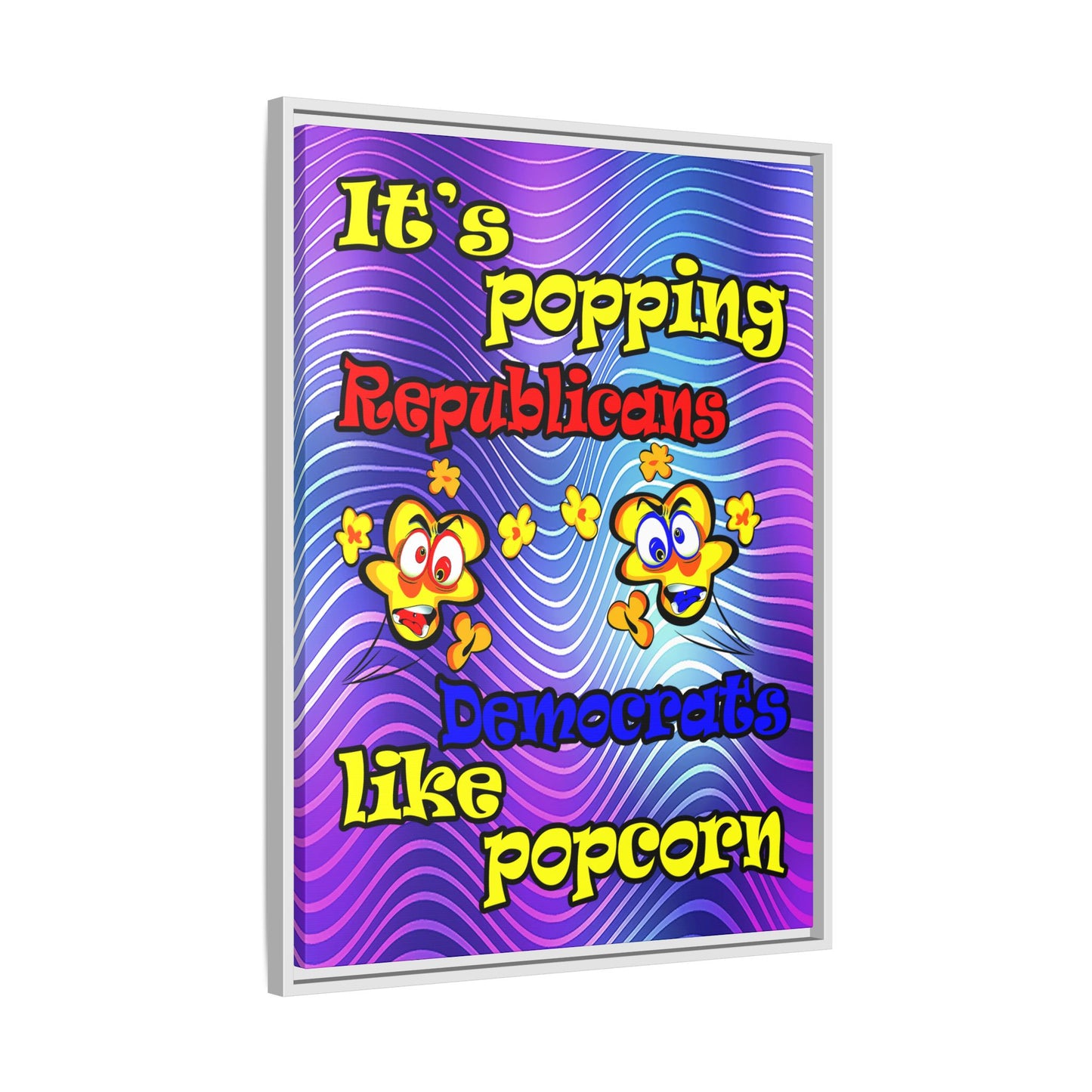 popping like popcorn - framed canvas art (purple wave)