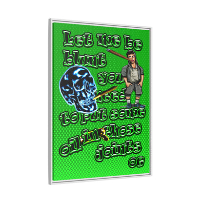 og - framed canvas art (logo green)