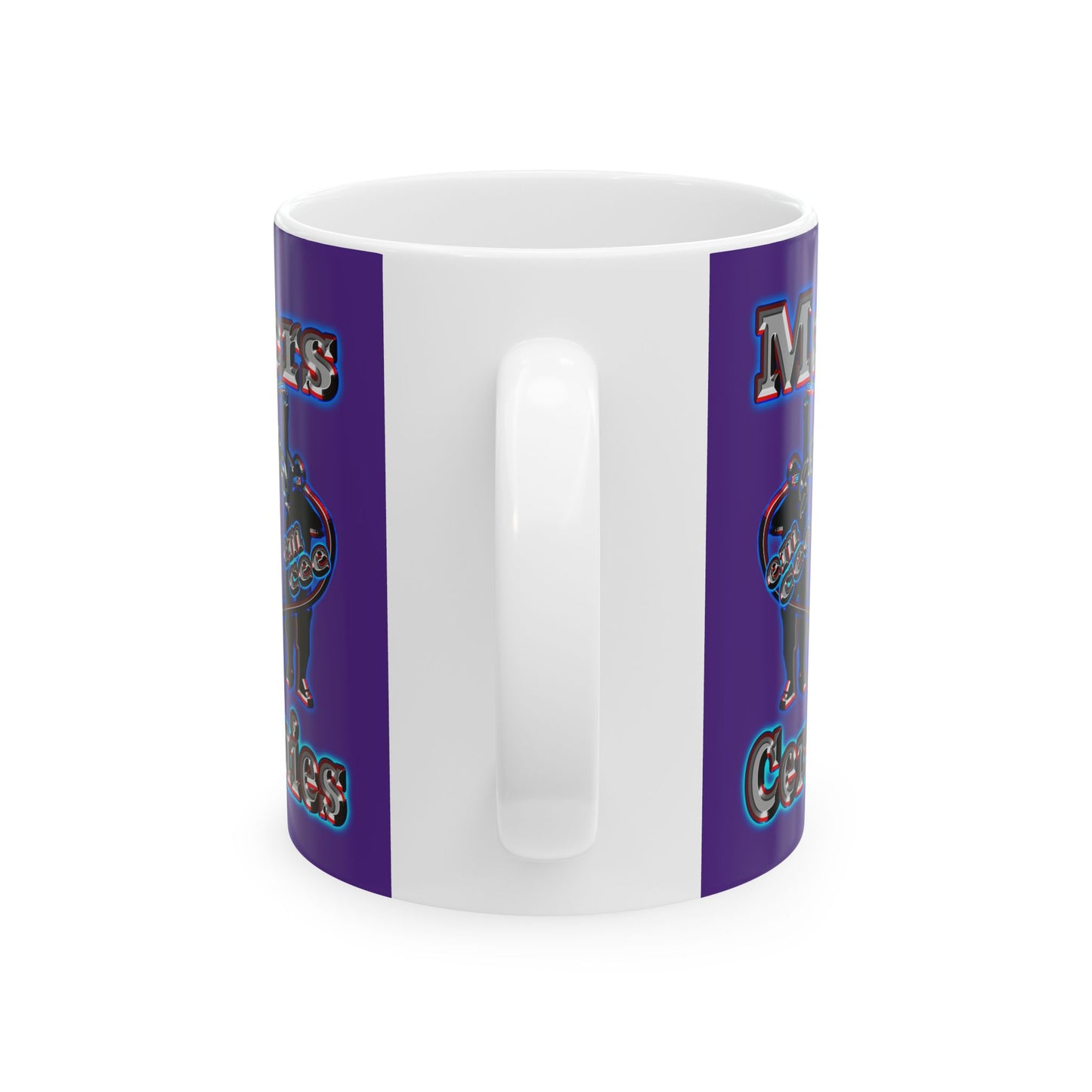 em cee squared - White Mug (purple)