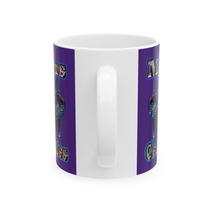 em cee squared - White Mug (purple)