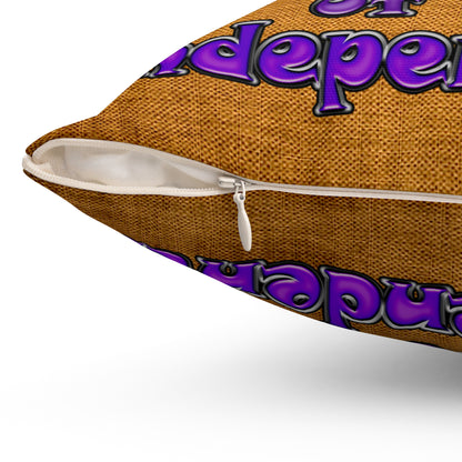 declaration of the independents - Spun Polyester Square Pillow - (dichromatic brown papyrus)