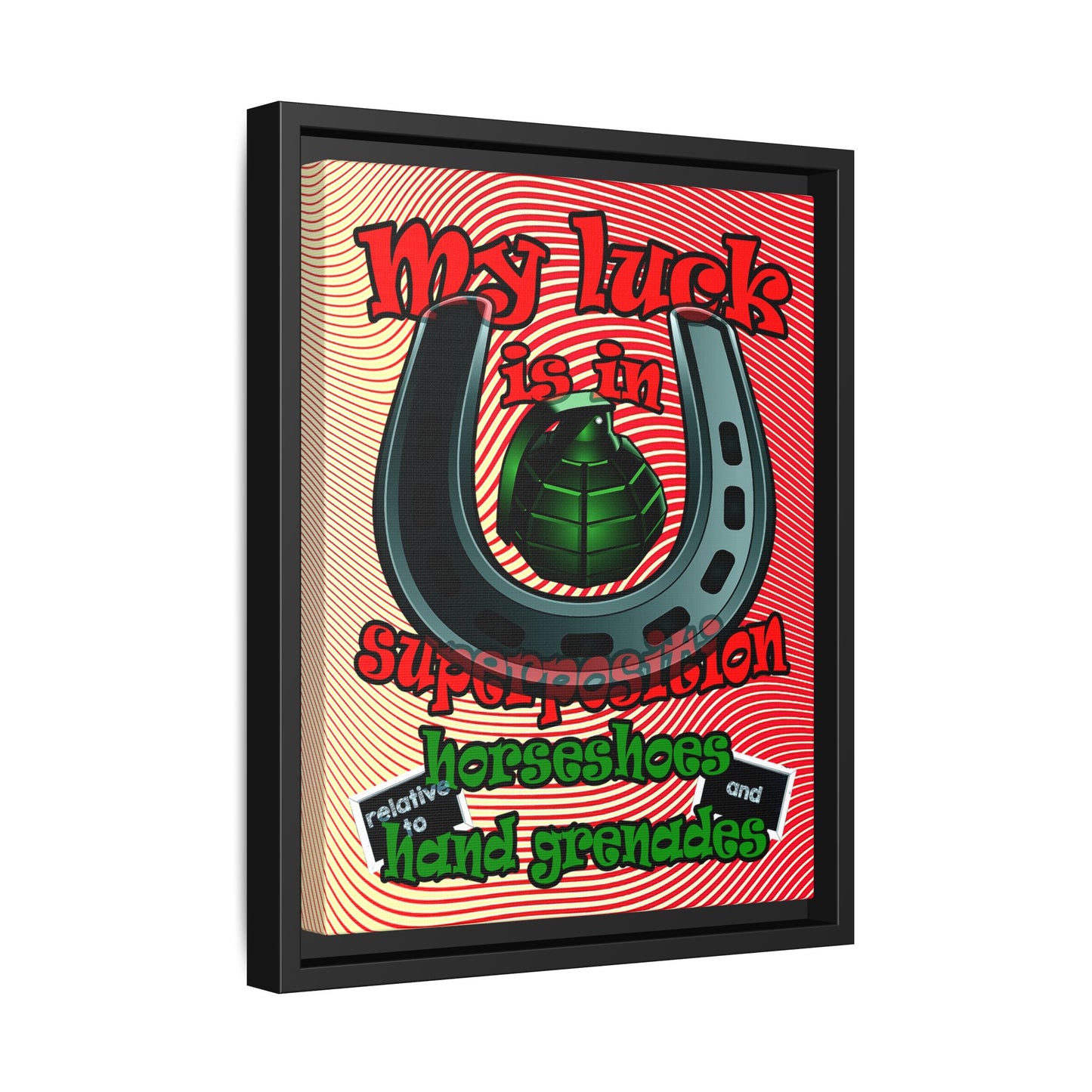 my luck - framed canvas art (yellow-orange wave)