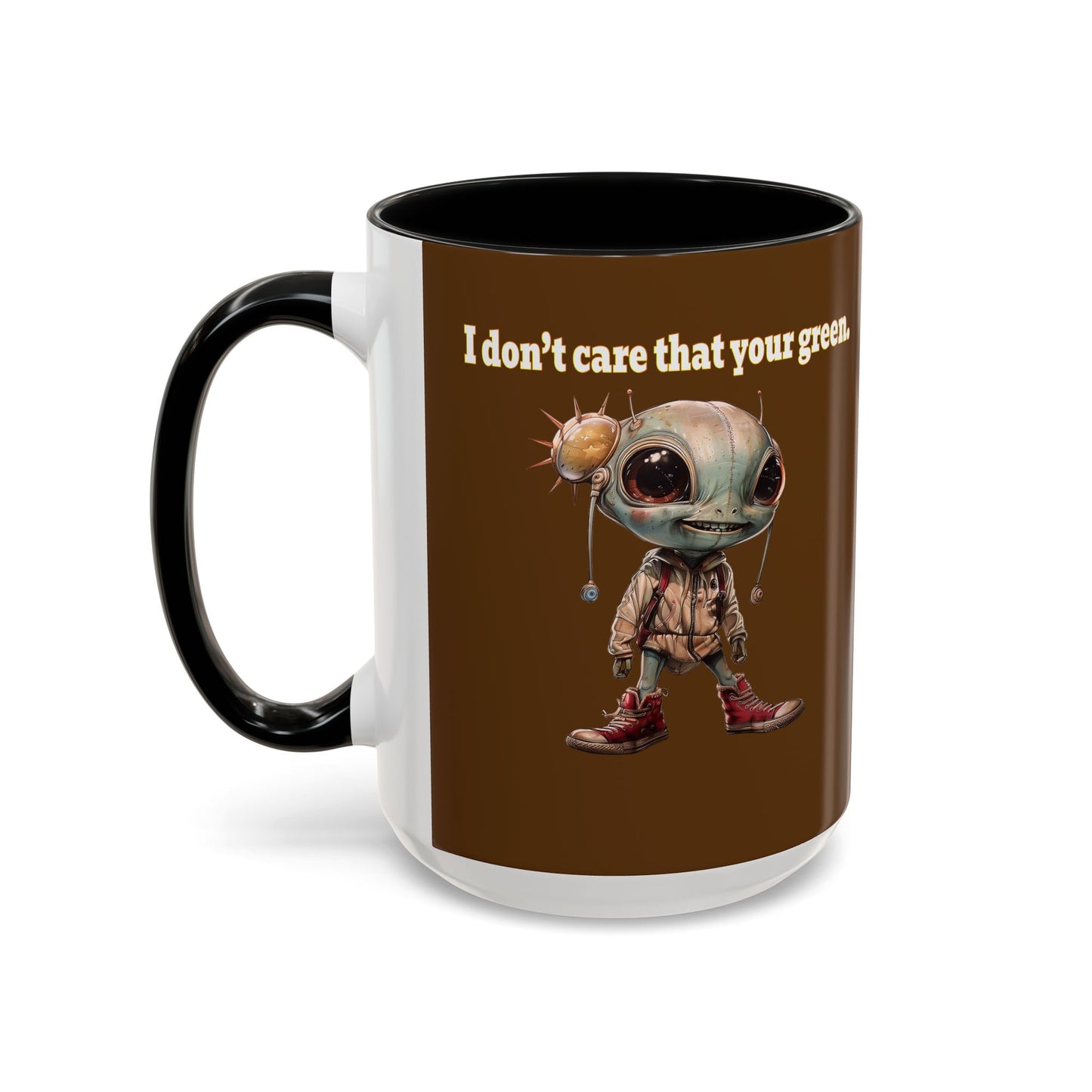 I don't care that your grey - Accent Mug (brown)