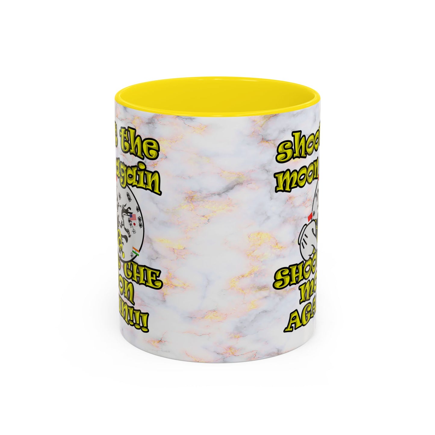 shoot the moon again - Accent Mug (white marble)