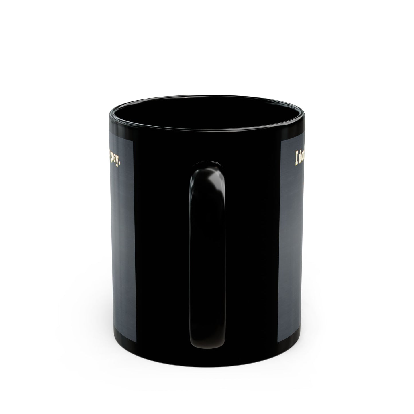 I don't care that your grey - Black Mug (grey-light grey)