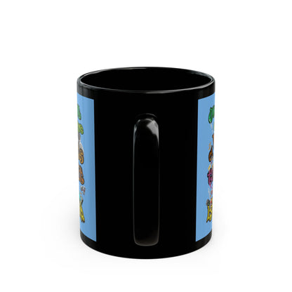 the bum's shit - Black Mug (light blue)