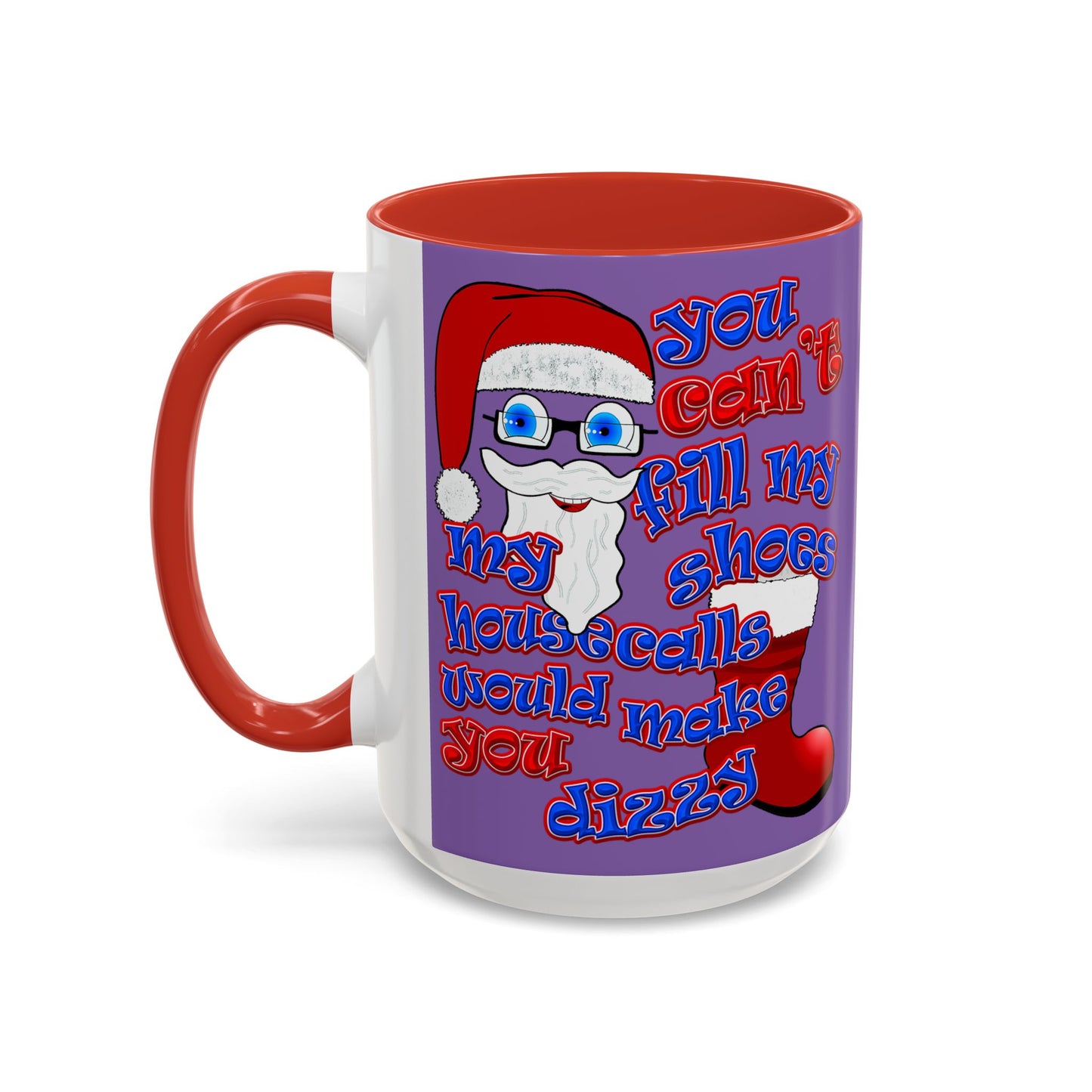 santa's shoes - Accent Mug (light purple)