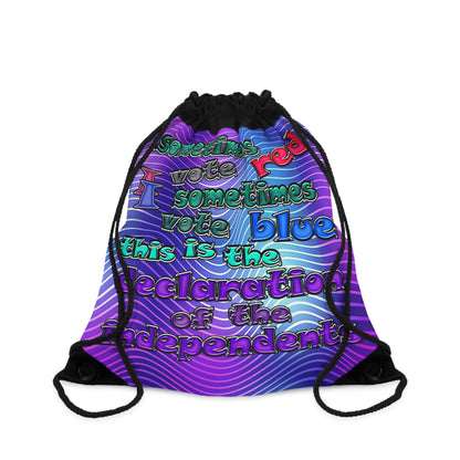 declaration of the independents - Drawstring Bag (purple wave)