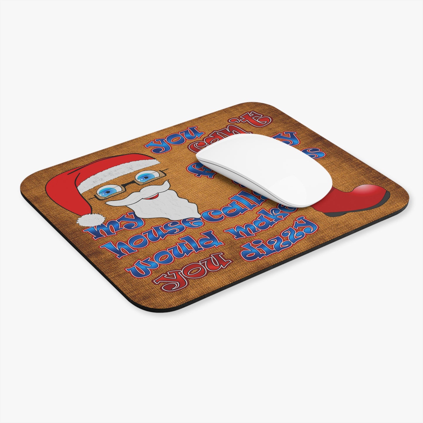 santa's shoes - Mouse Pad (Rectangle) (brown papyrus)