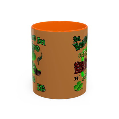 celtics logo - Accent Mug (light brown)