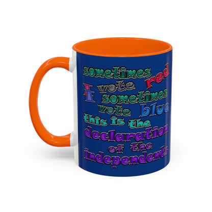 declaration of the independents - Accent Mug (dark blue)