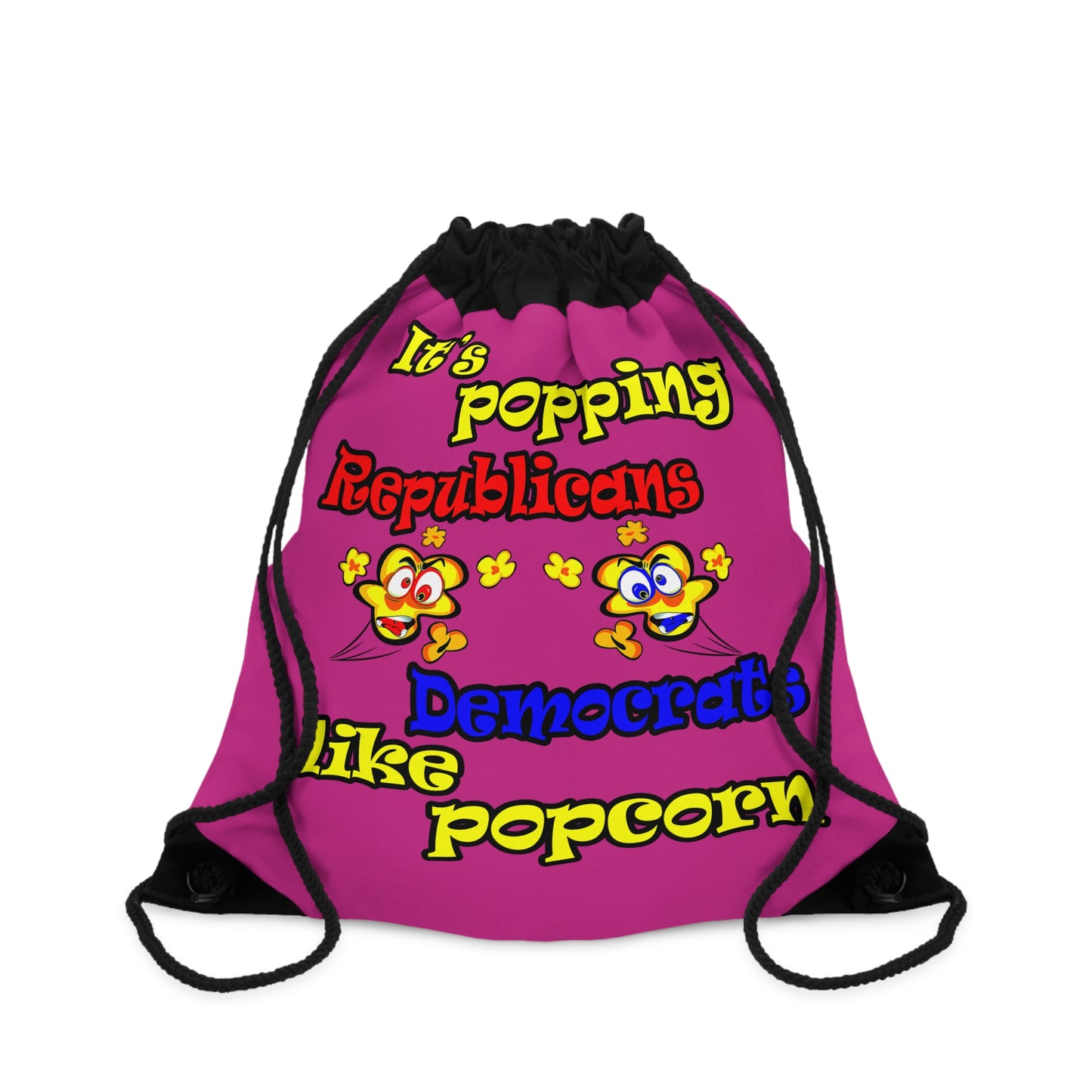 popping like popcorn - Drawstring Bag (pink)
