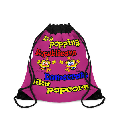 popping like popcorn - Drawstring Bag (pink)