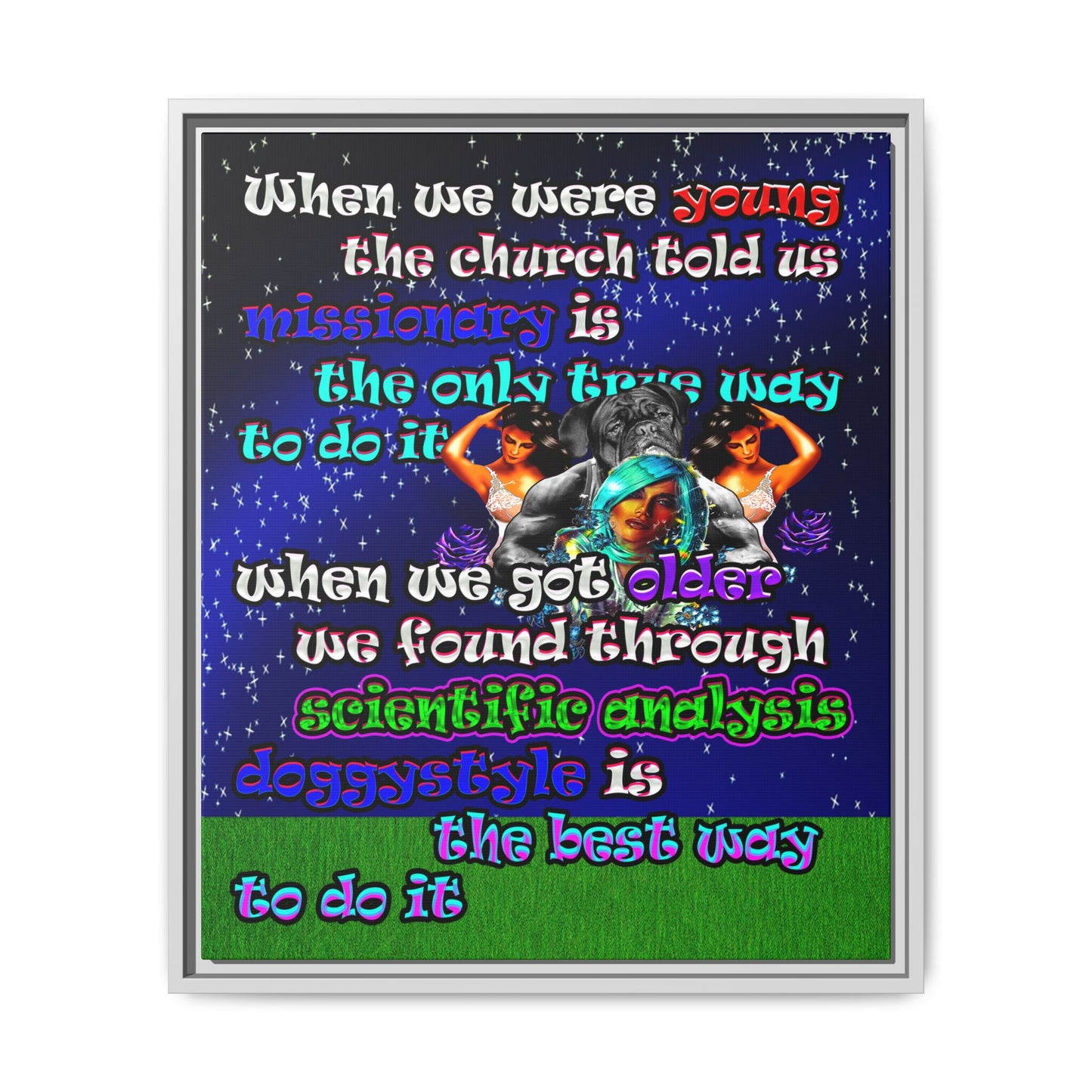 doggystyle - framed canvas art ('snoops' background)