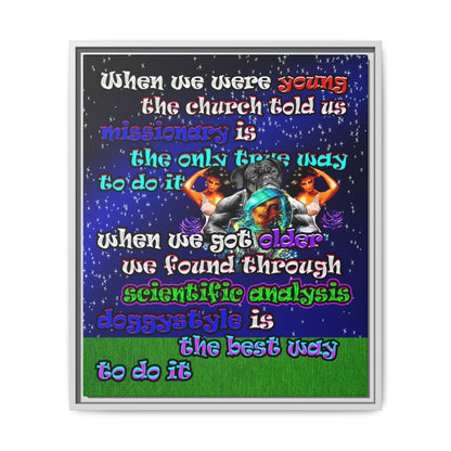 doggystyle - framed canvas art ('snoops' background)