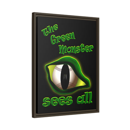 green monster - framed canvas art (black)