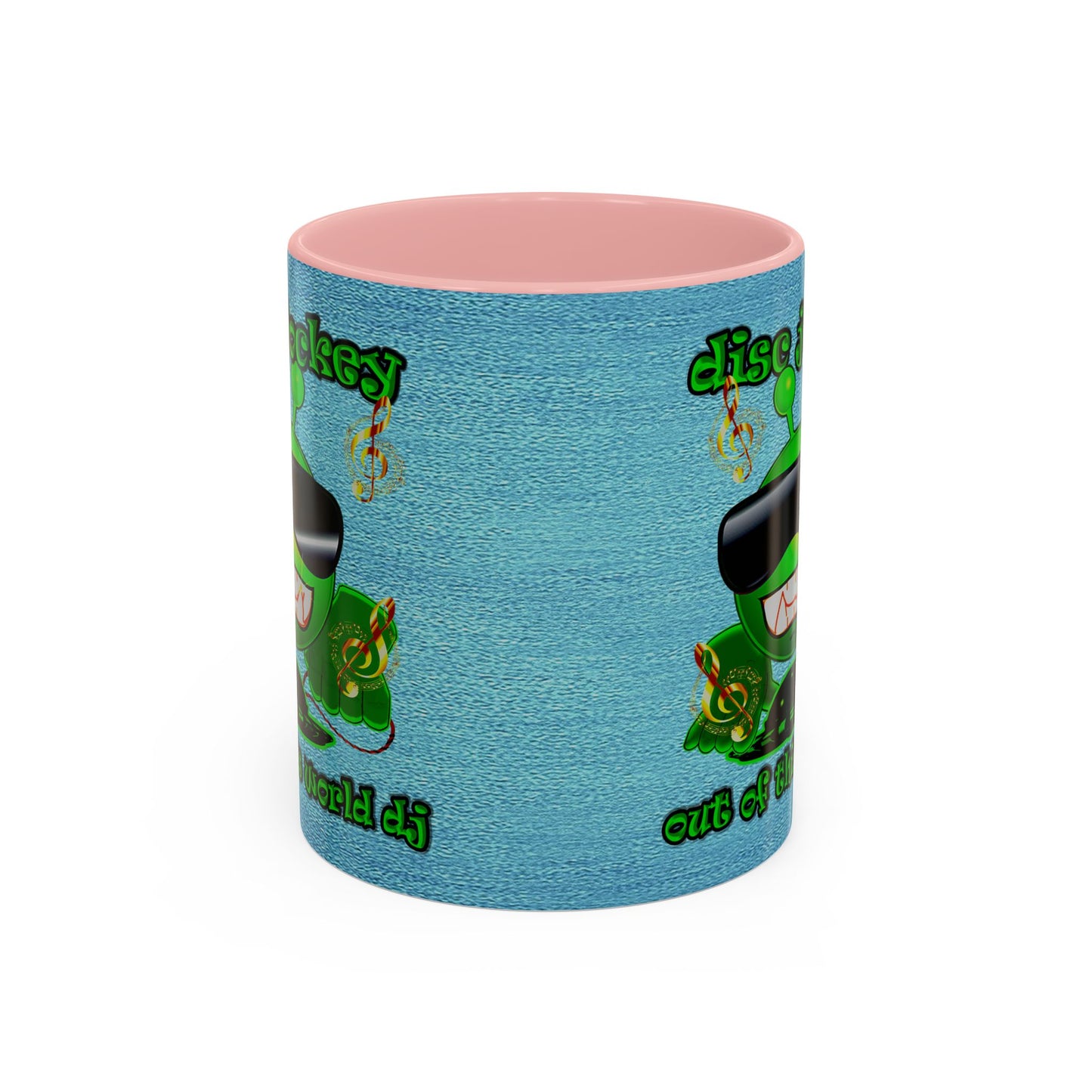 disc jockey - Accent Mug (faded dark blue)