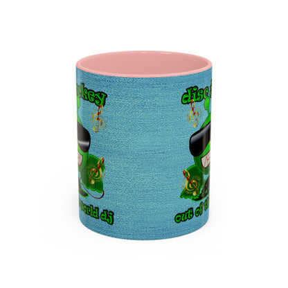 disc jockey - Accent Mug (faded dark blue)