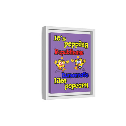 popping like popcorn - framed canvas art (light purple)
