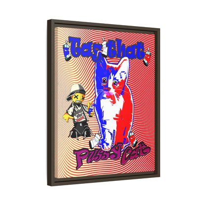 tag that - framed canvas art (yellow-orange wave)