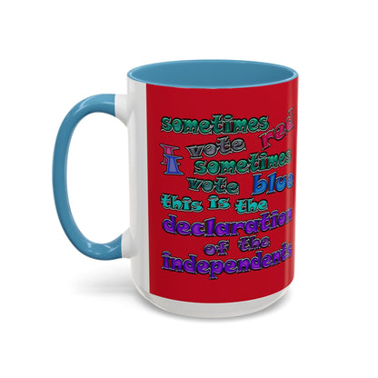 declaration of the independents - Accent Mug (dark red)