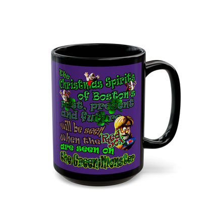 christmas spirits of boston - Black Mug (purple)