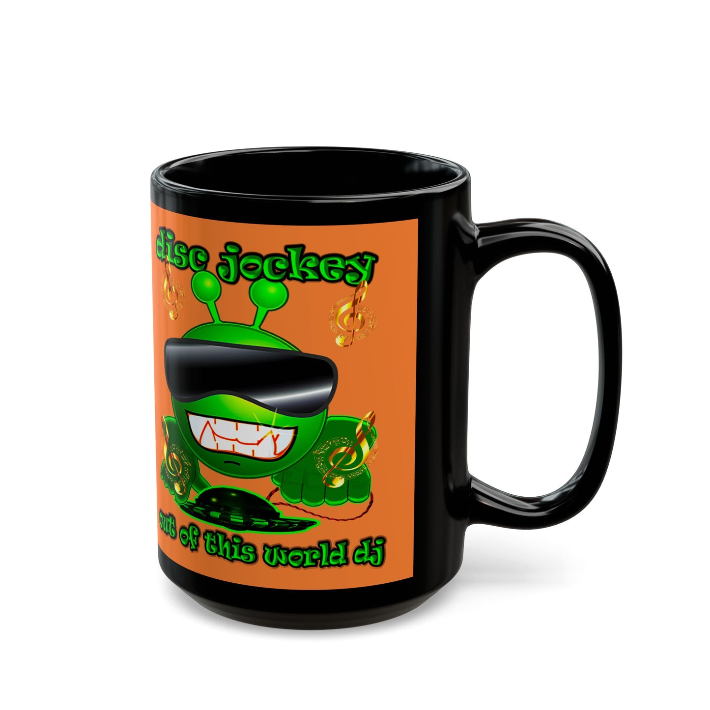 disc jockey - Black Mug (crusta)