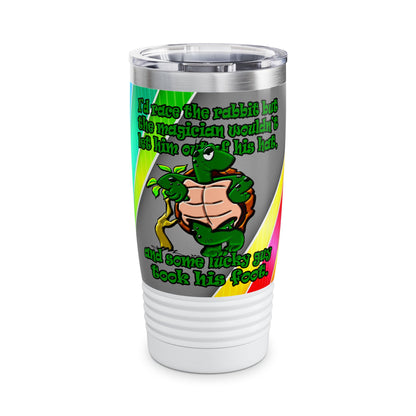 turtle race - Ringneck Tumbler, 20oz (rainbow split)