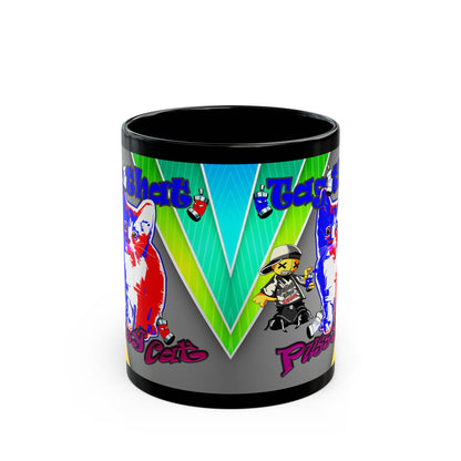 tag that - Black Mug (rainbow split)