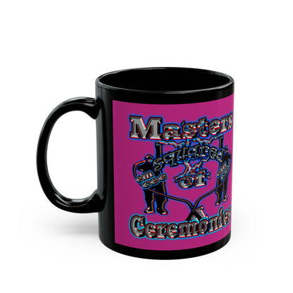 em cee squared - Black Mug (pink)