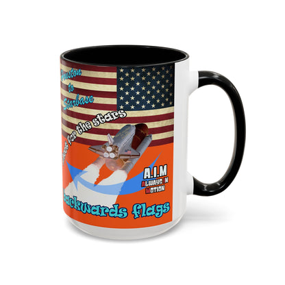 shoot for the stars - Accent Mug (orange)