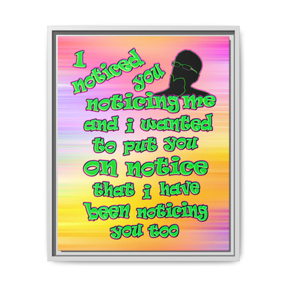 noticed you noticing - framed canvas art (color blur)