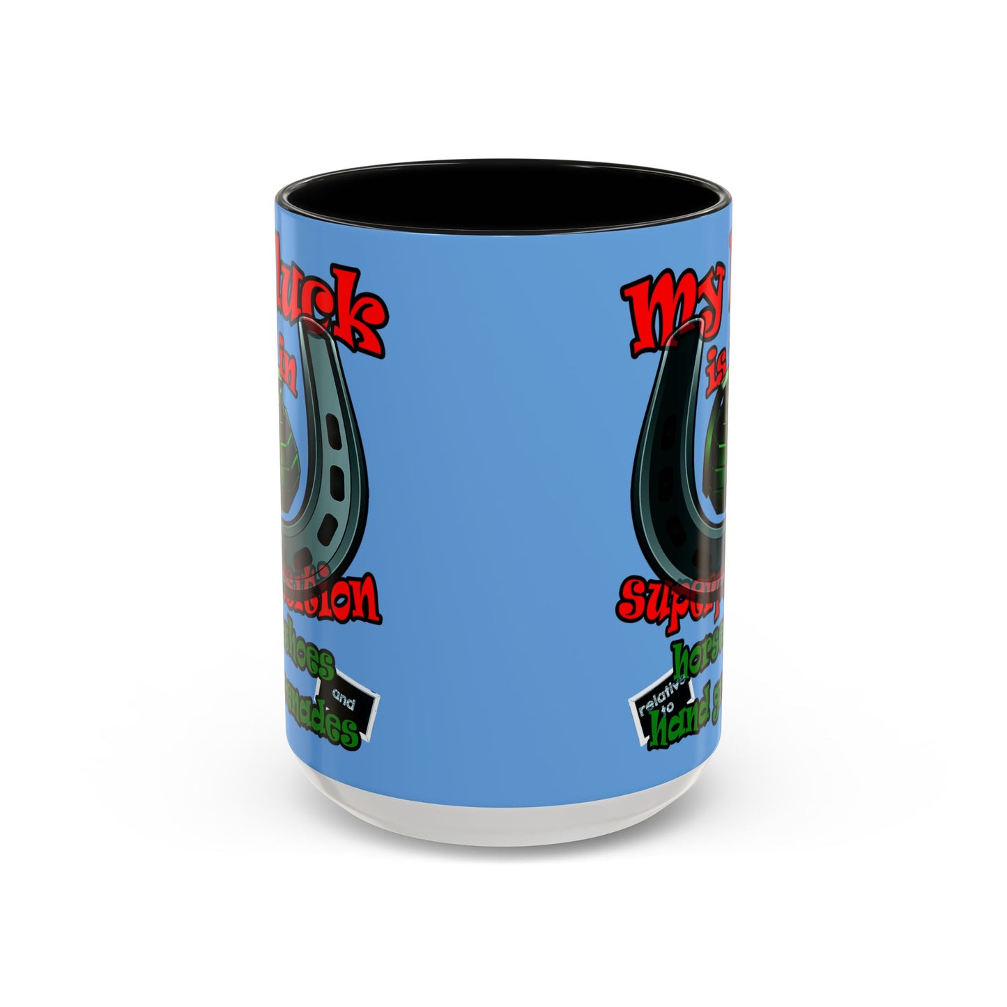my luck - Accent Mug (light blue)