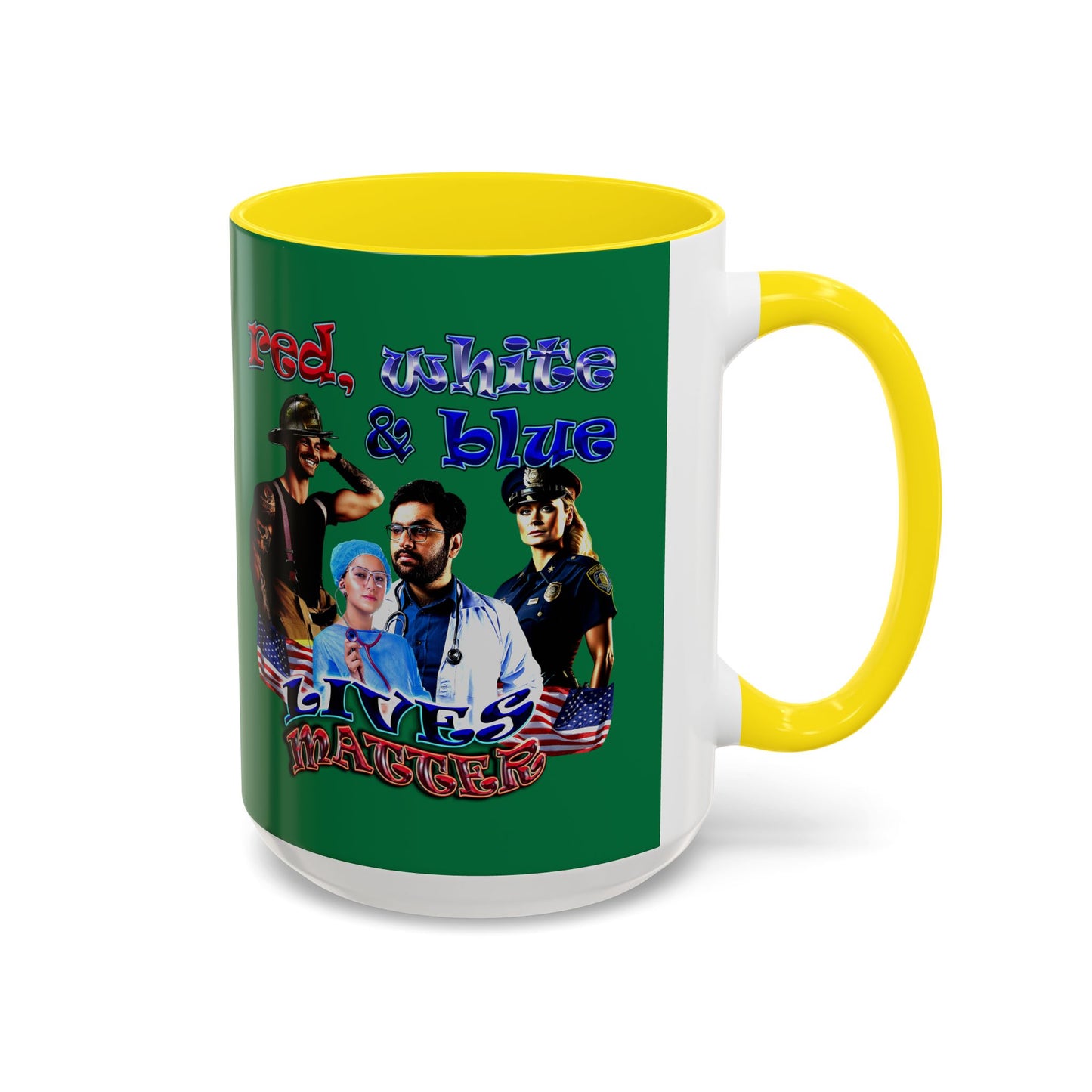 rw&b lives matter - Accent Mug (dark green)