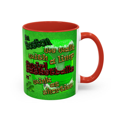 celtics logo - Accent Mug (green turf)