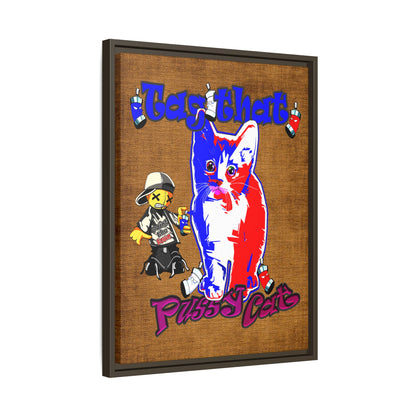 tag that - framed canvas art (brown papyrus)