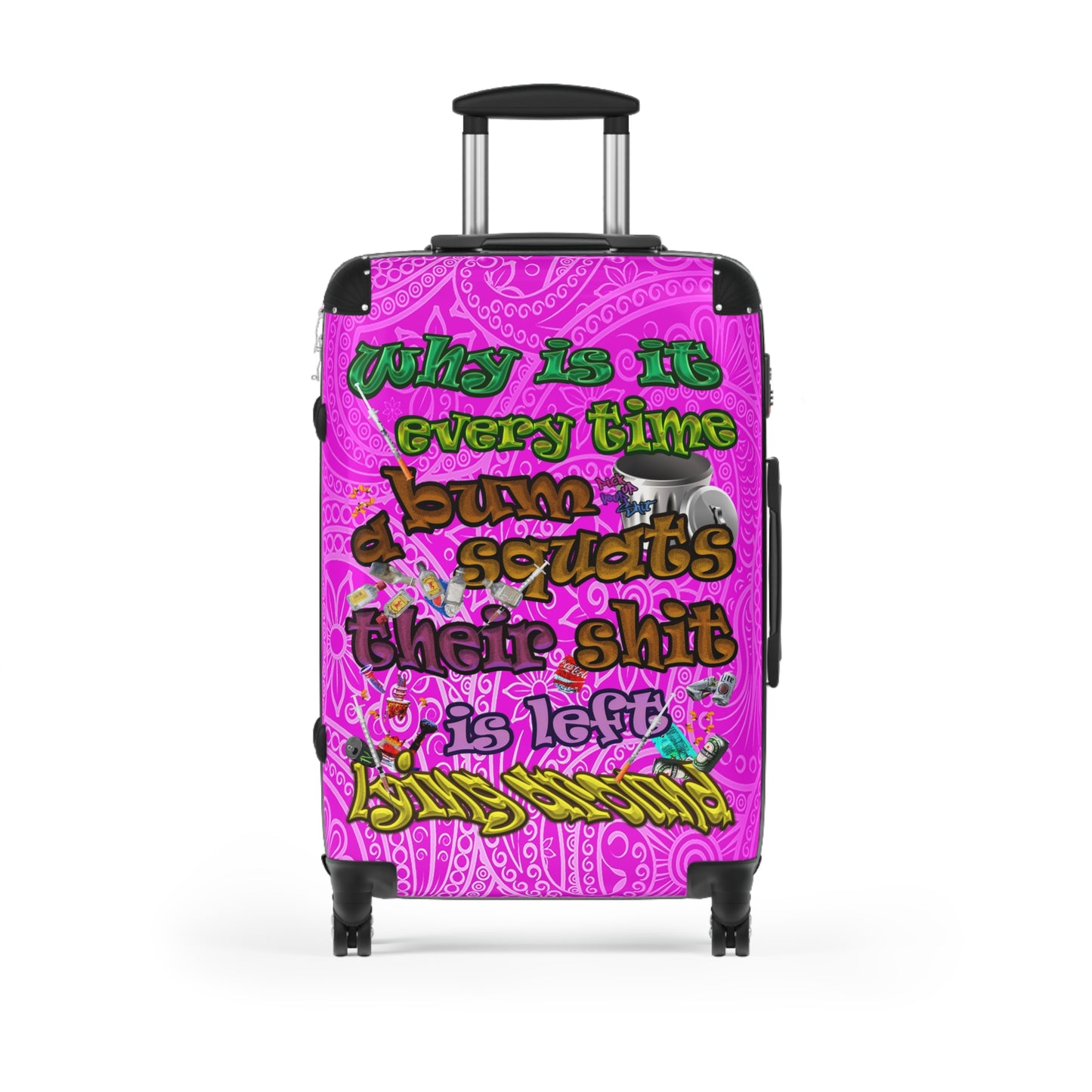 the bum's shit - Suitcase (pink swirl)