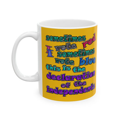 declaration of the independents - White Mug (yellow)