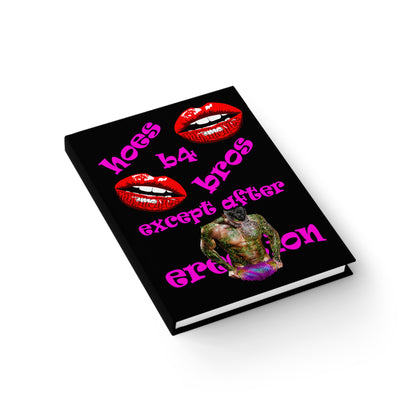 hoes b4 bros - journal-lined (black)