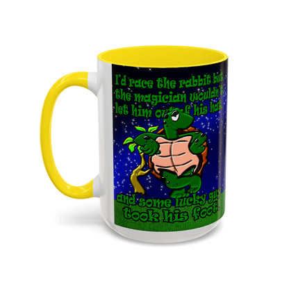 turtle race - Accent Mug ('snoops' background)