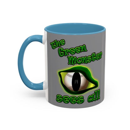 green monster - Accent Mug (grey)
