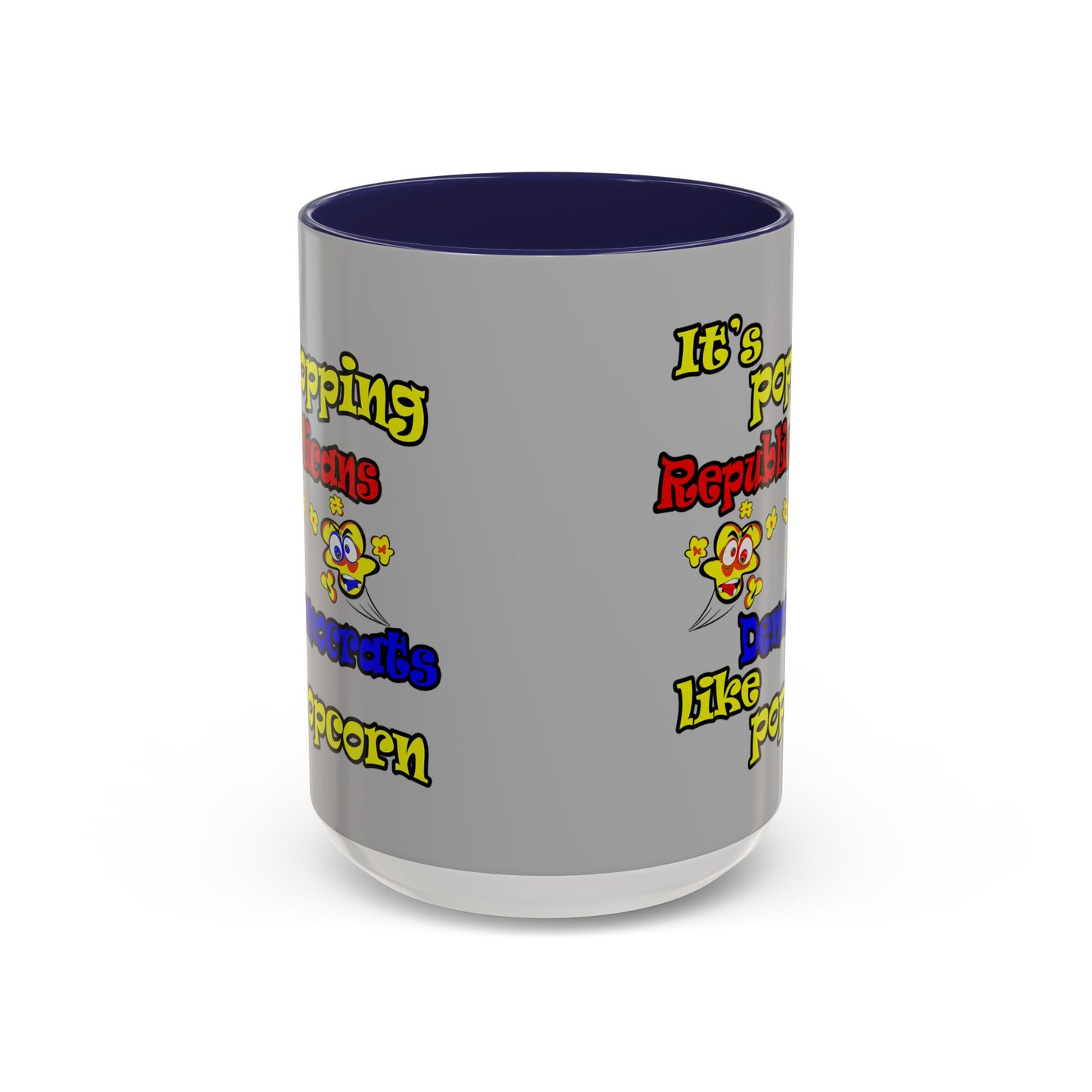 popping like popcorn - Accent Mug (light grey)