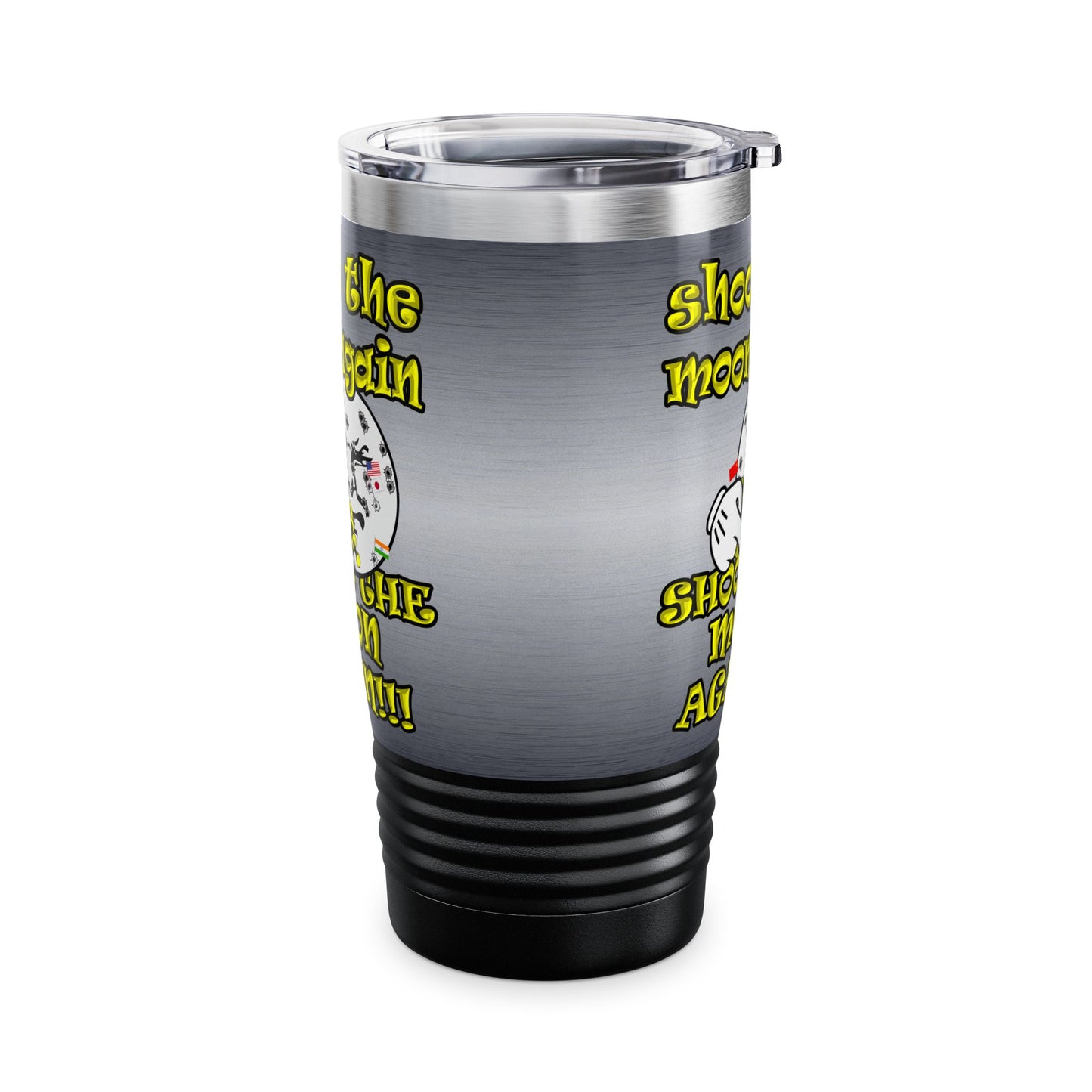 shoot the moon again - Ringneck Tumbler, 20oz (brushed nickel)
