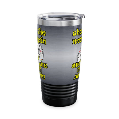 shoot the moon again - Ringneck Tumbler, 20oz (brushed nickel)