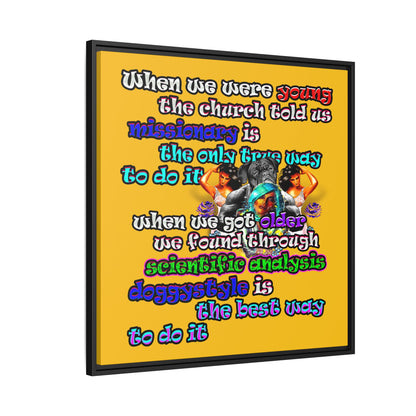 doggystyle - framed canvas art (yellow)