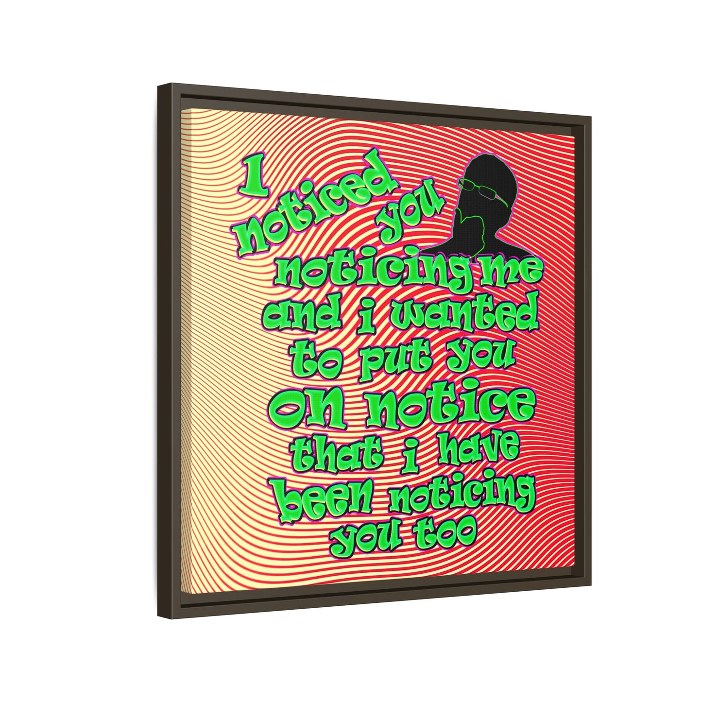 noticed you noticing - framed canvas art (yellow-orange wave)