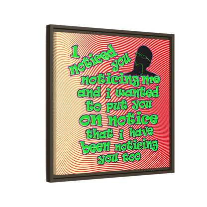 noticed you noticing - framed canvas art (yellow-orange wave)